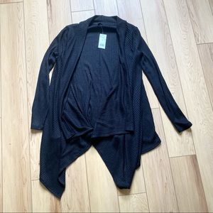 Banana Republic Black Knit Waterfall Cardigan NWT